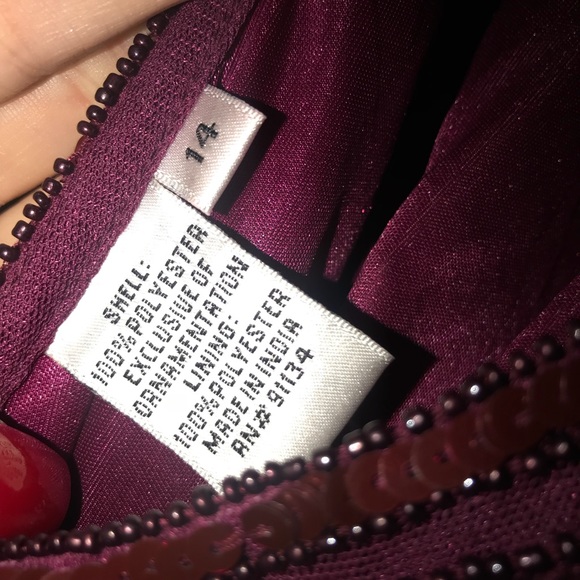 Magenta Sequin Homecoming Dress - Picture 5 of 5